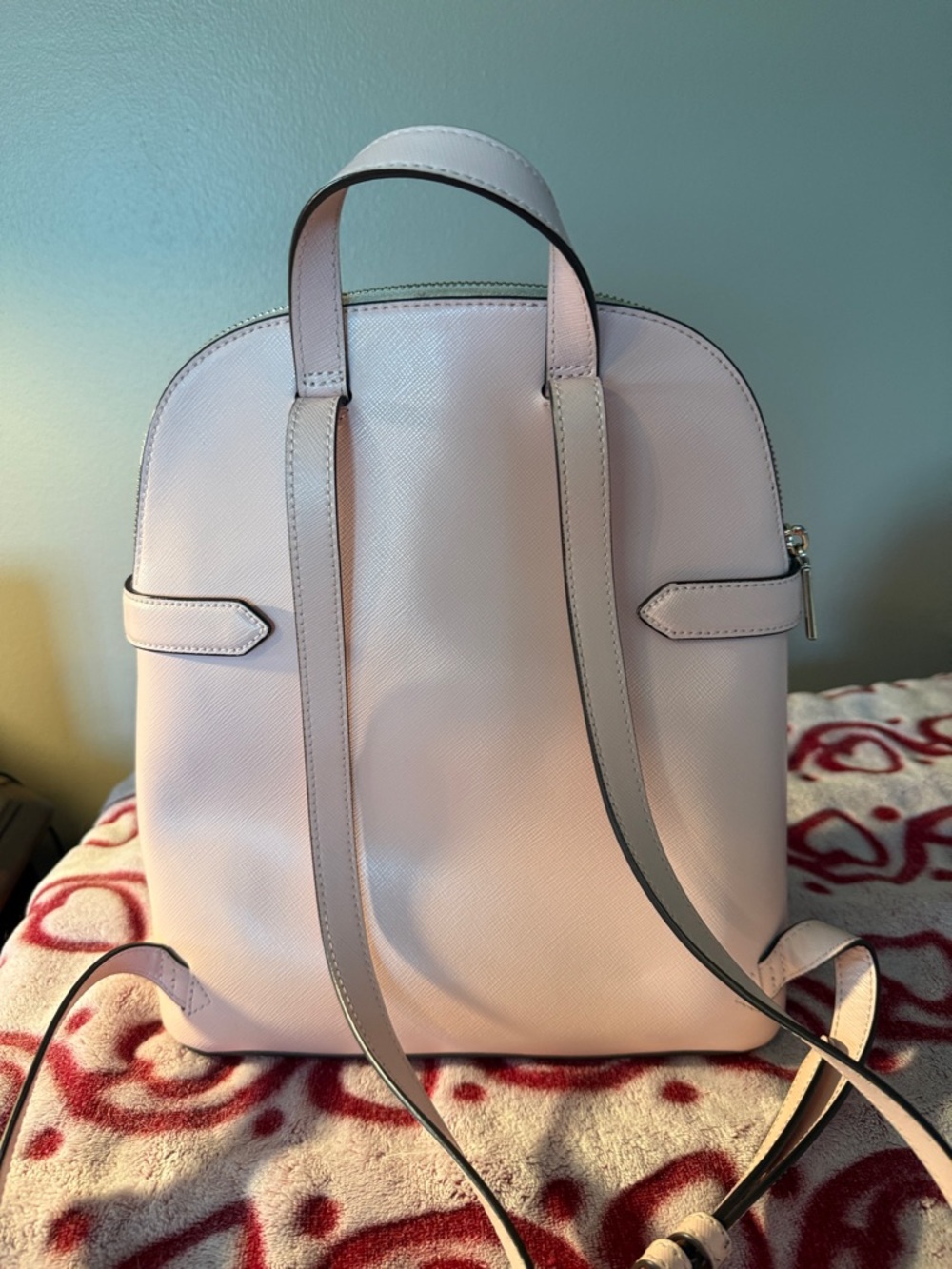 Kate Spade Pale Pink Saffiano Leather Backpack Excellent Condition - Picture 4 of 9